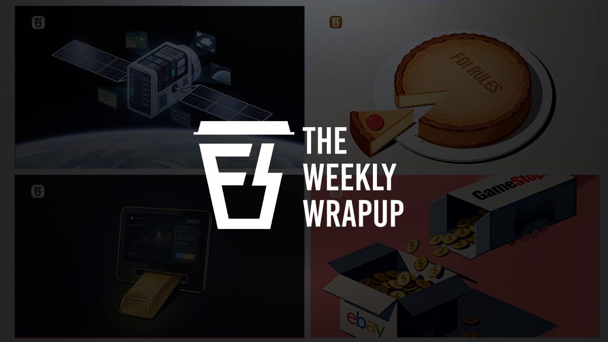 Electronic gold receipts, orbital data centres and more...