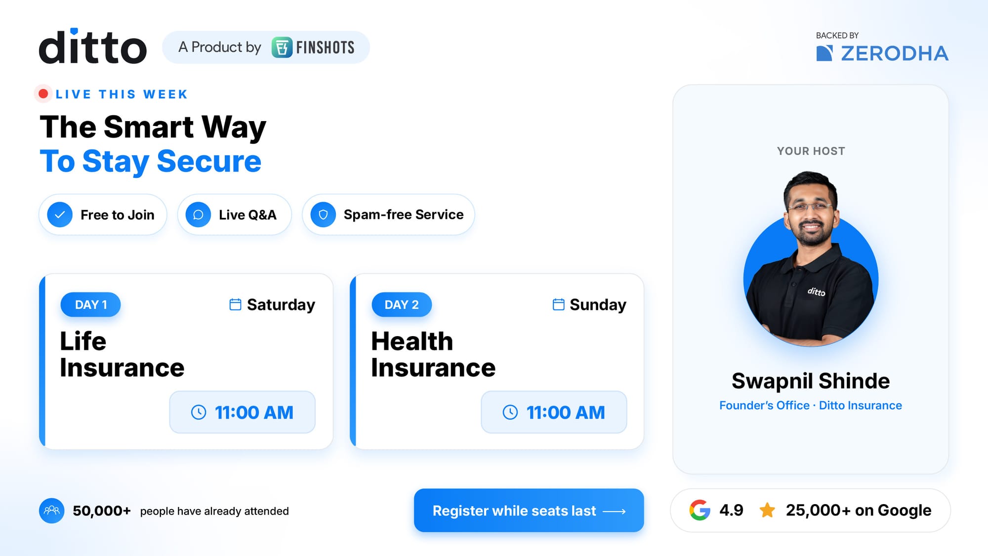 Ditto Insurance Webinar on Health Insurance and Life Insurance