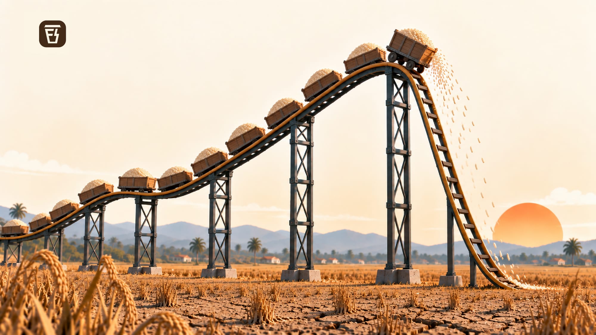 What's happening to India's rice output?